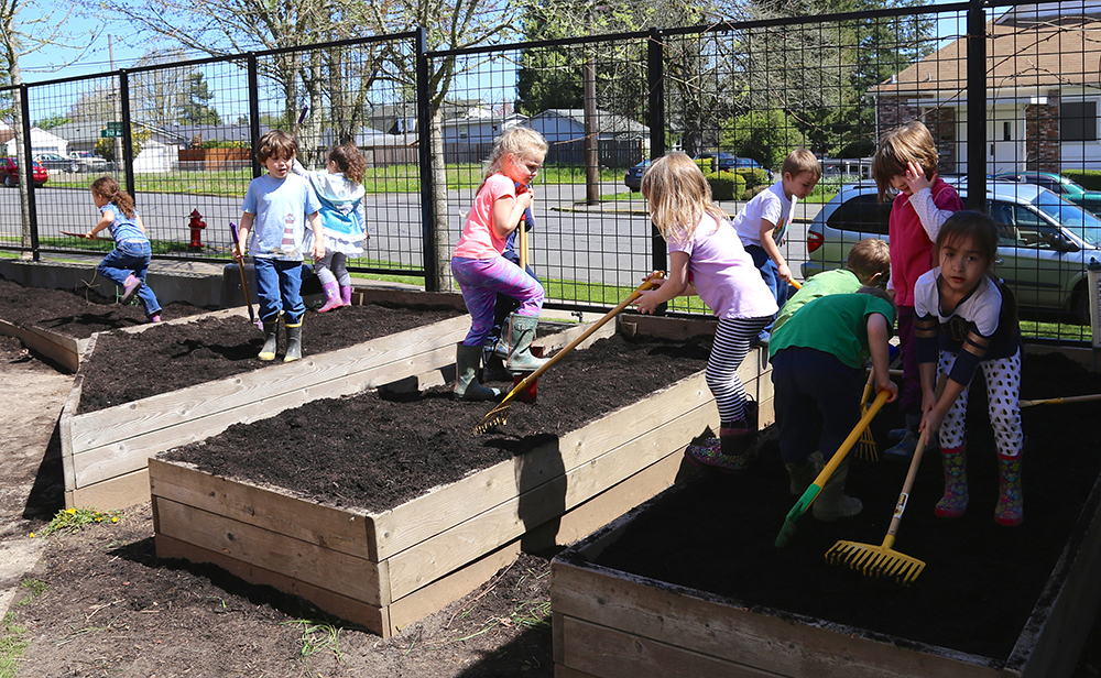 Students playing in the Early Learning Community