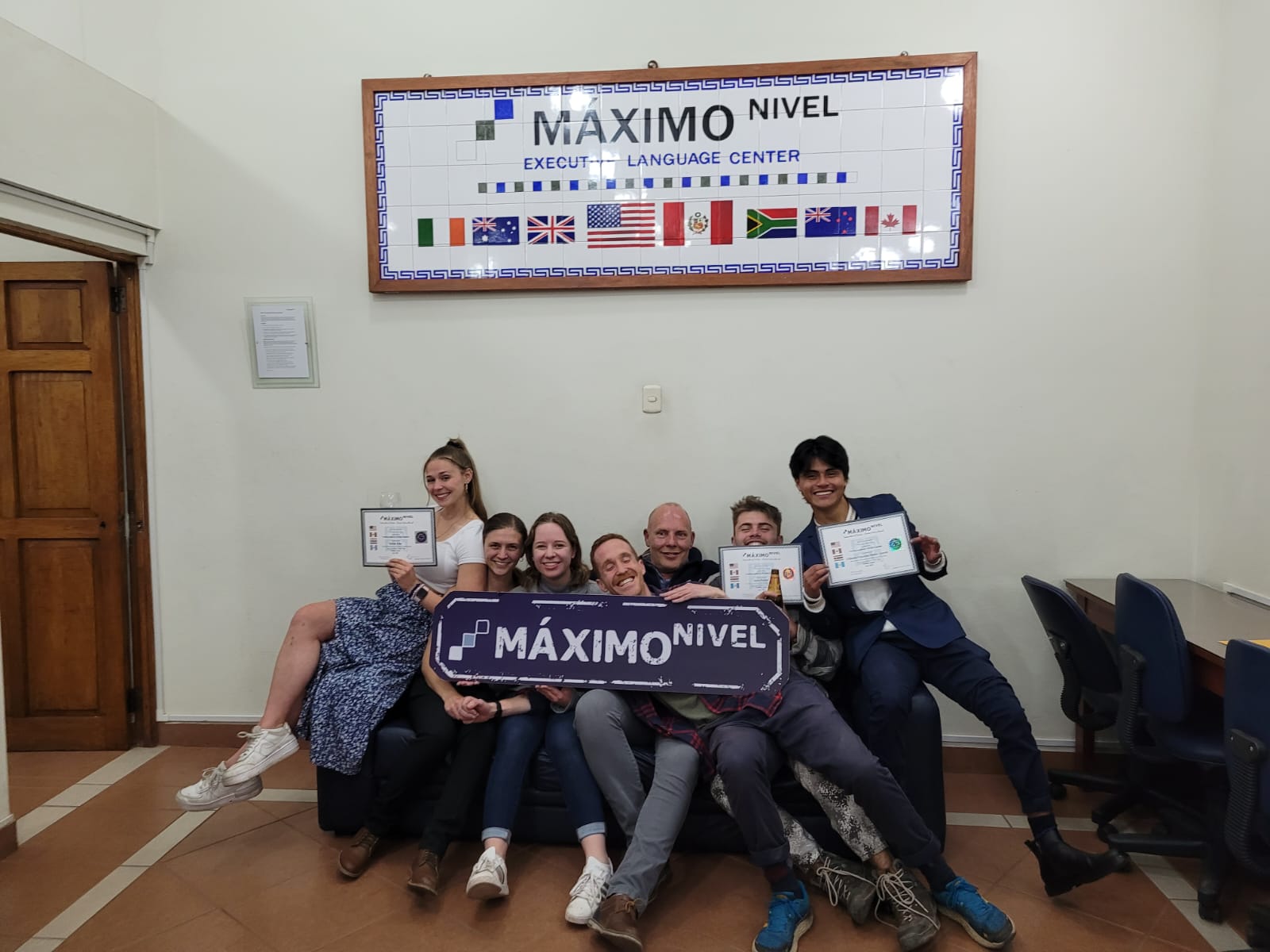 Maliah Jobe ‘22 with other TEFL certificate students