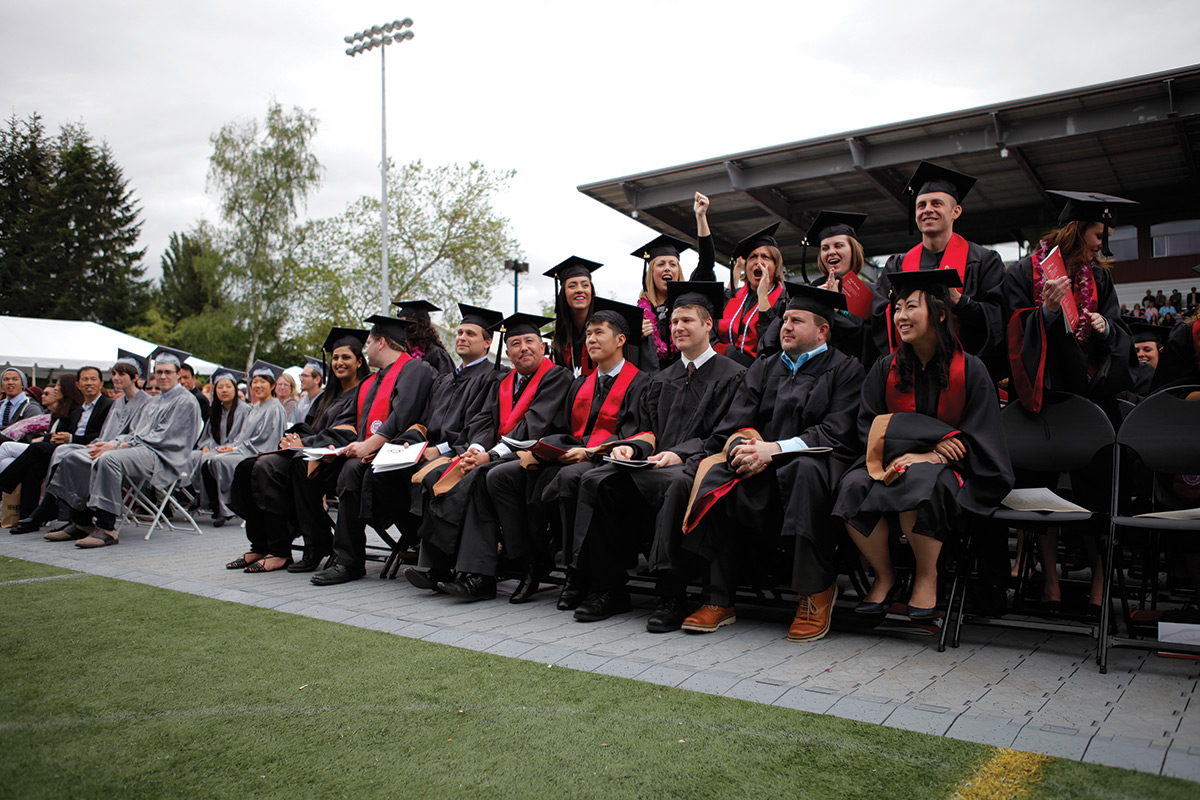 Business Students at Commencement
