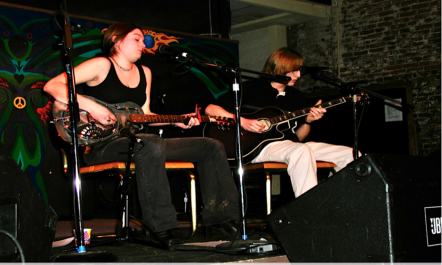 Kennan Coople (left( & Scott Haselwood Playing A Pacific HomeGrown Concert, Early 2000s