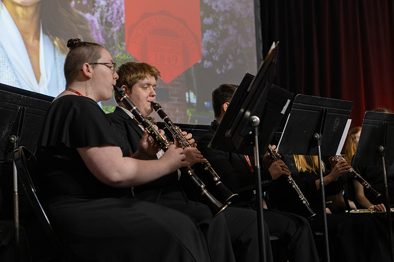 The Pacific University Woodwind Ensemble performing at the inauguration ceremony