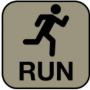 icon with person running