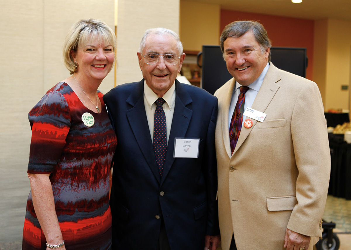 Phillips with Governor Victor Atiyeh, celebrating the Atiyeh Collection