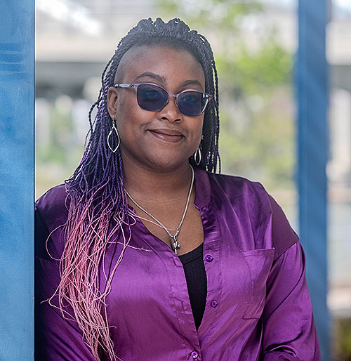 Alexis Walker Standing Outside The Portland Opera's Hampton Opera Center