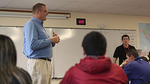 Kevin Carr In A Classroom