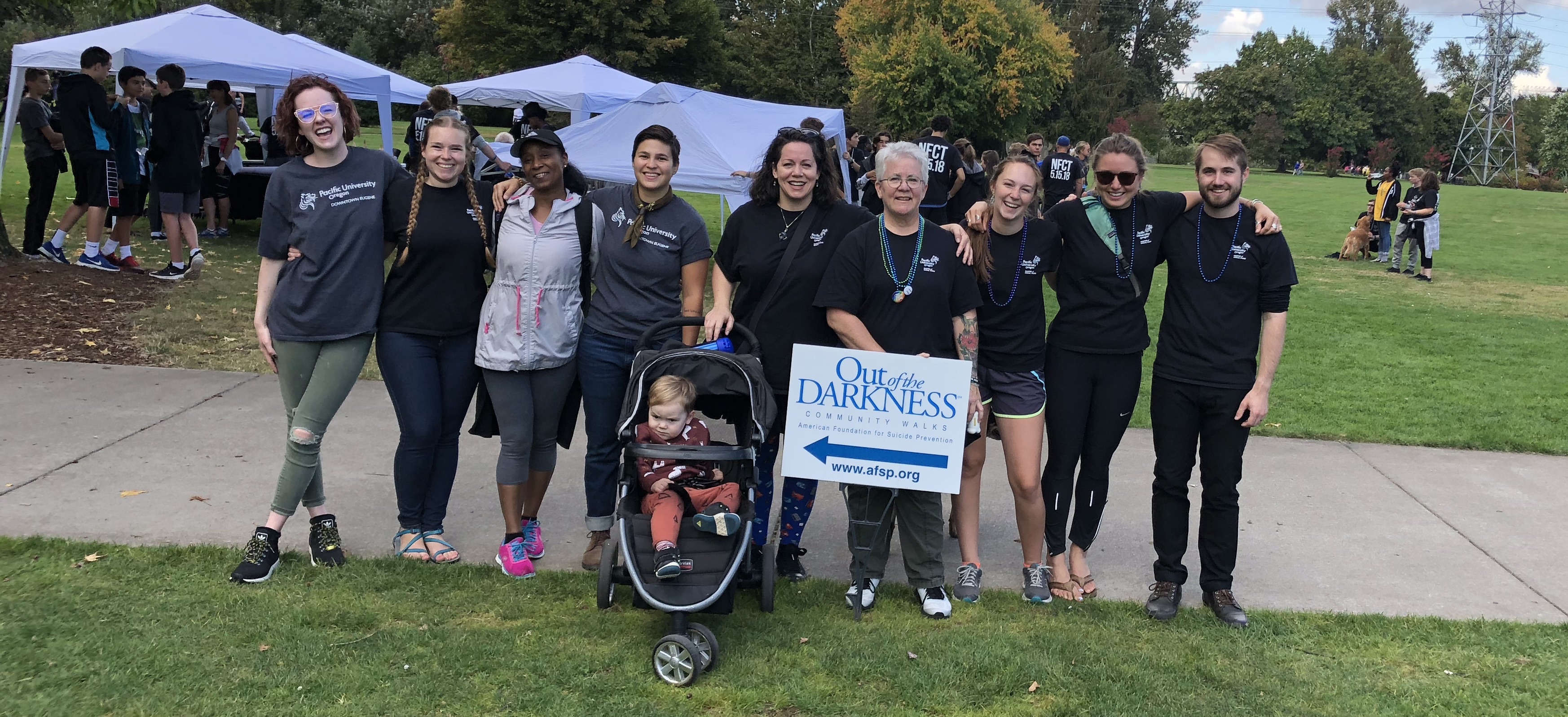 MSW students attending Out of the Darkness Walk