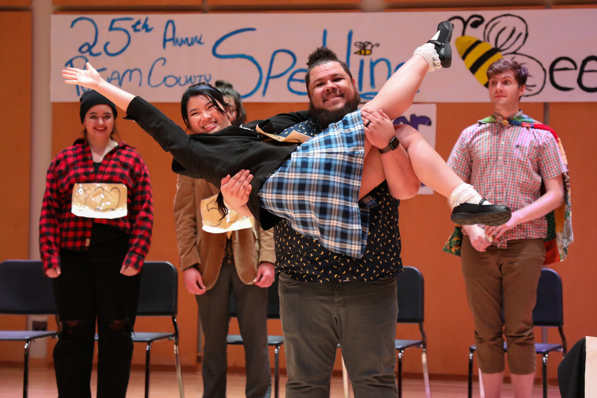 Students perform the 25th Annual Putnam County Spelling Bee at Pacific University