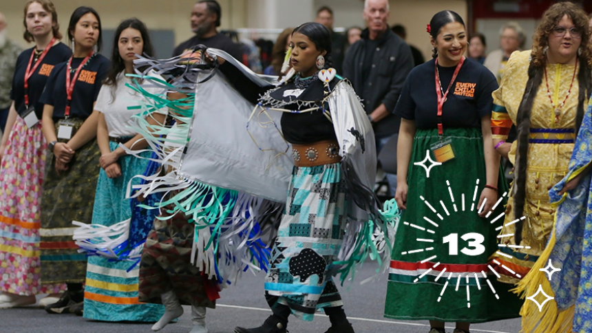 Dancers perform at Pacific's first powwow