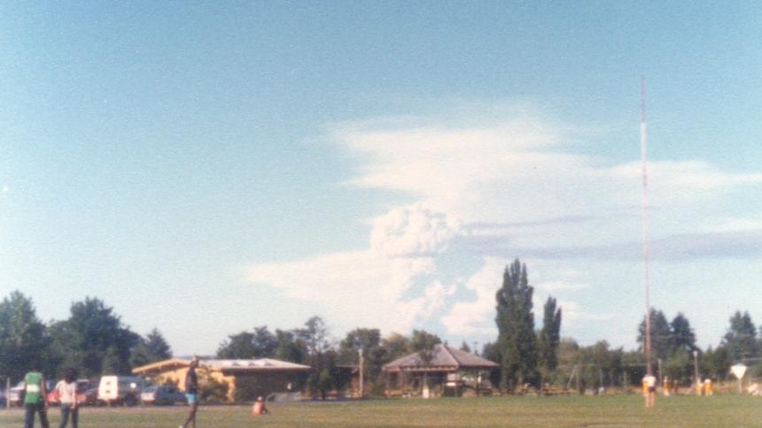 1980 eruption as seen from Pacific University