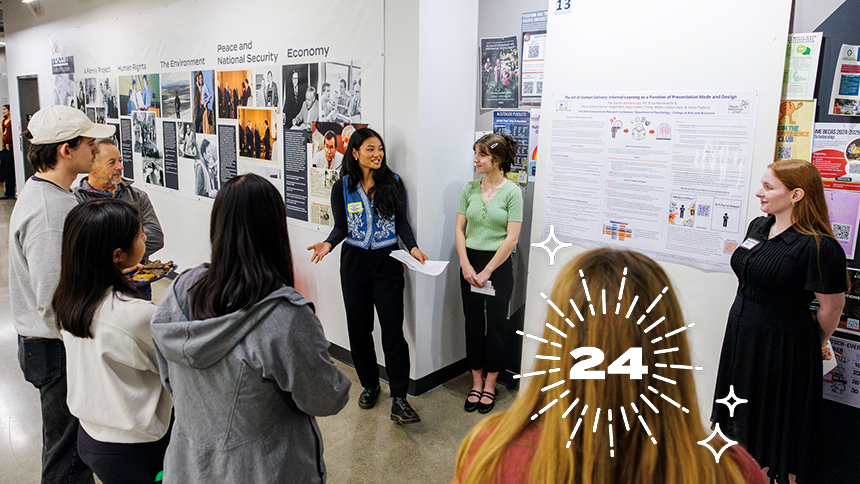 Students present posters at the 2024 Undergraduate Research Conference