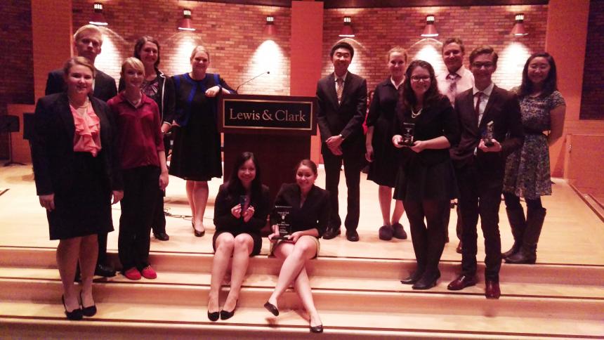 Speech & Debate Team after competing at Lewis & Clark College - October 2015