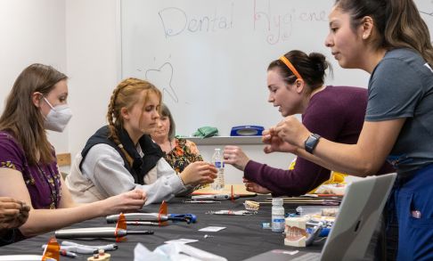 High school students at health sciences day