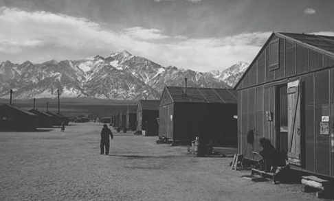 scenes from the lives of interned Japanese-Americans, taken by Ansel Adams