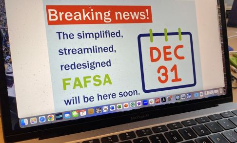 Computer Screen With Announcement That Changes Are Coming To The FAFSA