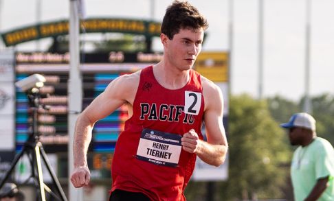 pacific student running in a track meet