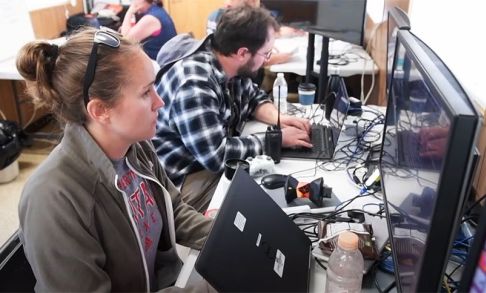 Maggie Wigness '10 Sitting In Front Of A Computer