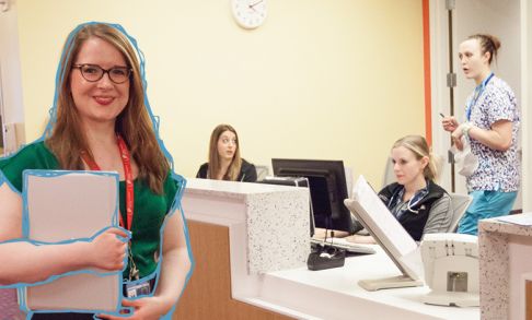 Rachel Seibert smiling working.