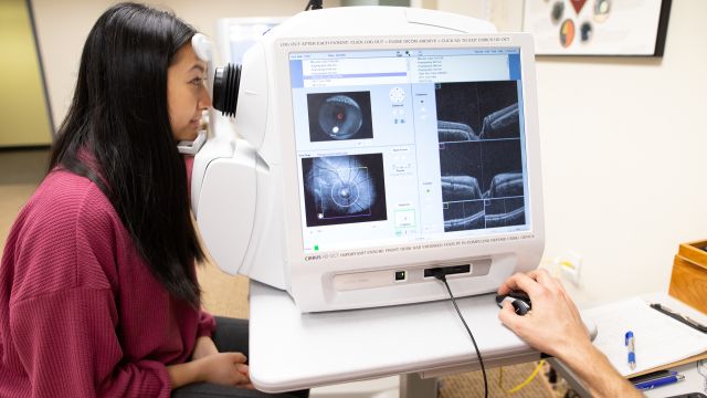 College of Optometry students practice vision care