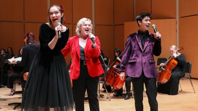 Pacific students in musical performance